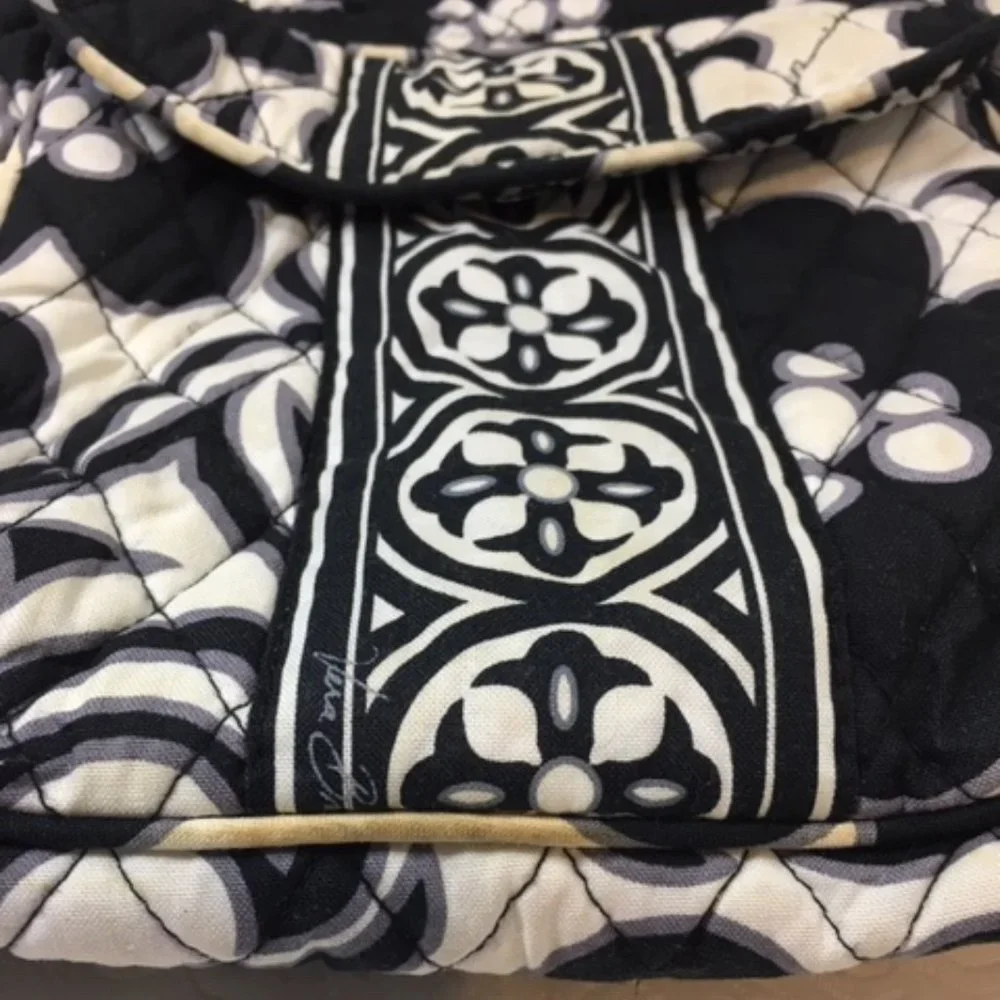 Vera Bradley Black & White Quilted Adjustable Shoulder Bag